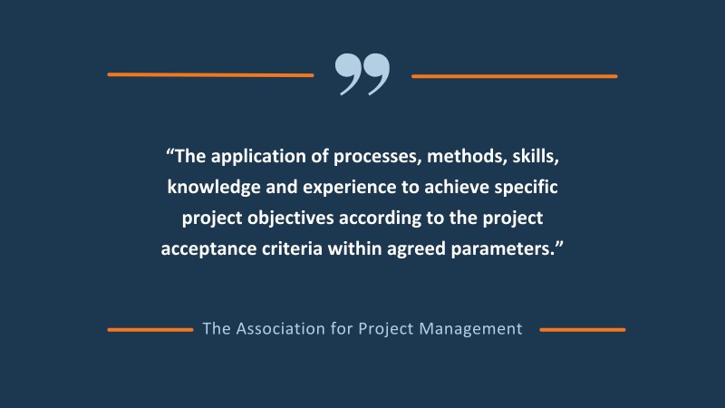 Quote defining project management
